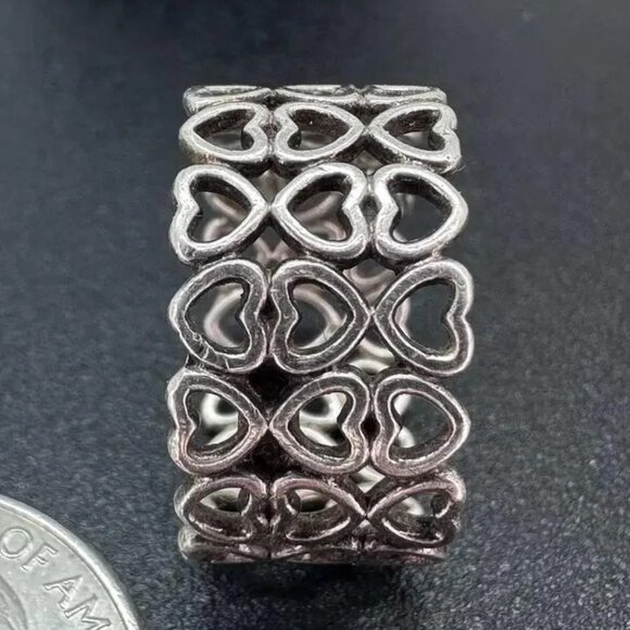 Like New!  Tiffany & Co. Paloma Picasso Crown of Hearts Sterling Silver Ring - S - Picture 4 of 4